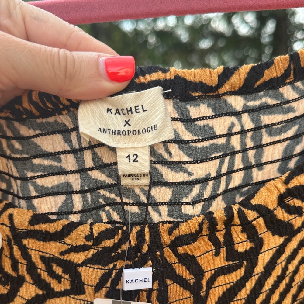 Anthropologie Kachel Tiger-Striped Jumpsuit - Picture 6 of 13